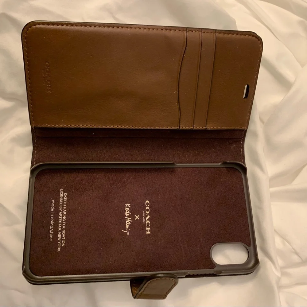 EUC Keith Haring Iphone Xs Max Folio In Signature Canvas With Patches